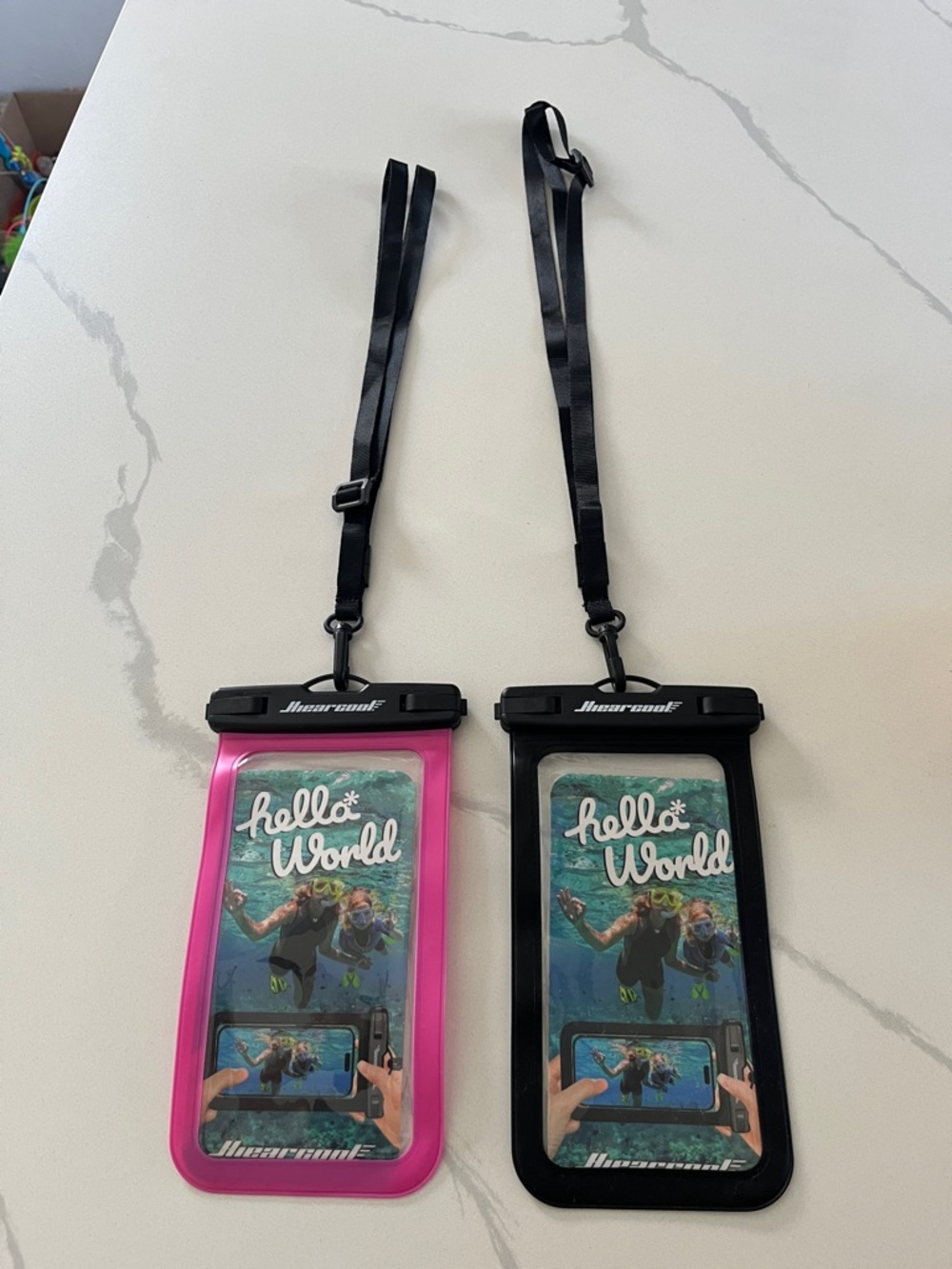 Waterproof Phone Pouch with Neck Strap - Black or Pink